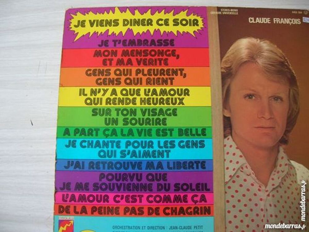33 TOURS CLAUDE FRANCOIS Je viens diner ce soir CD et vinyles