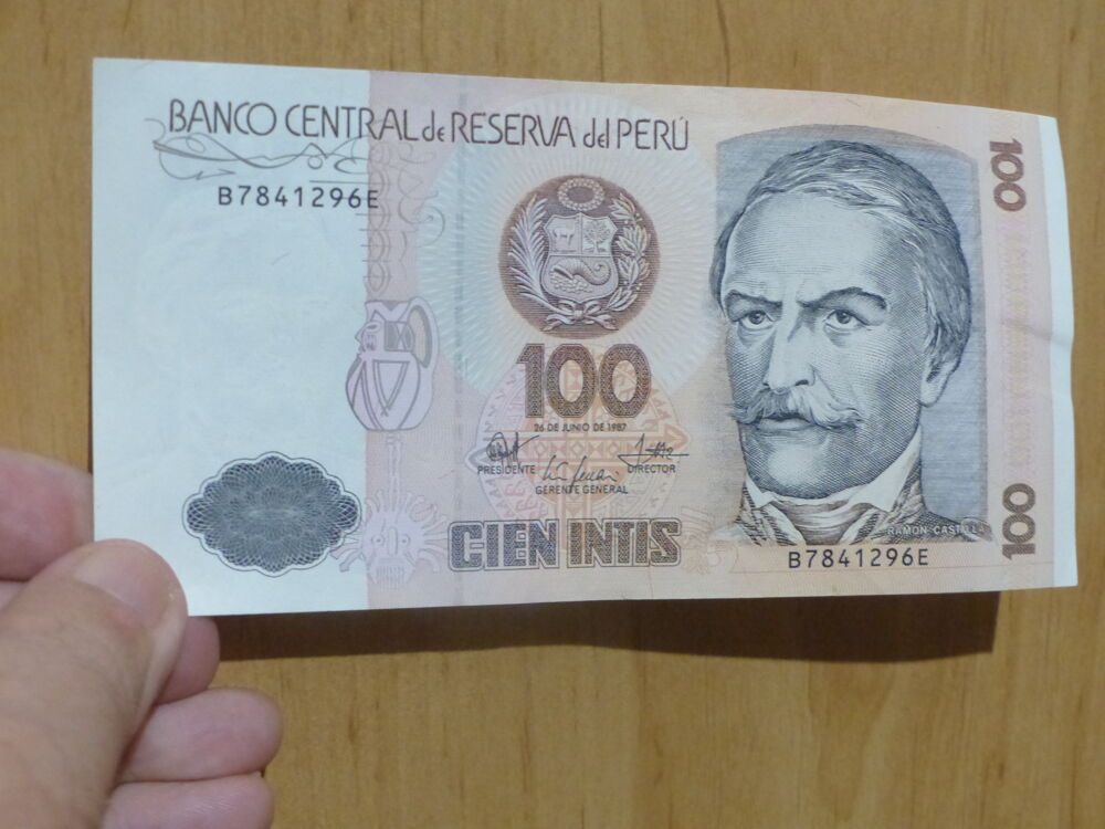 billet de CIEN INTIS BANCO del PERU 