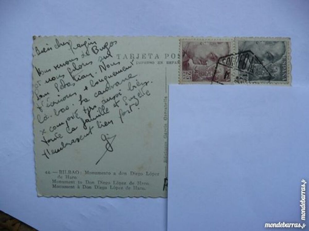 Carte postale Bilbao N&deg;44 Monument a Don Diego Lo 