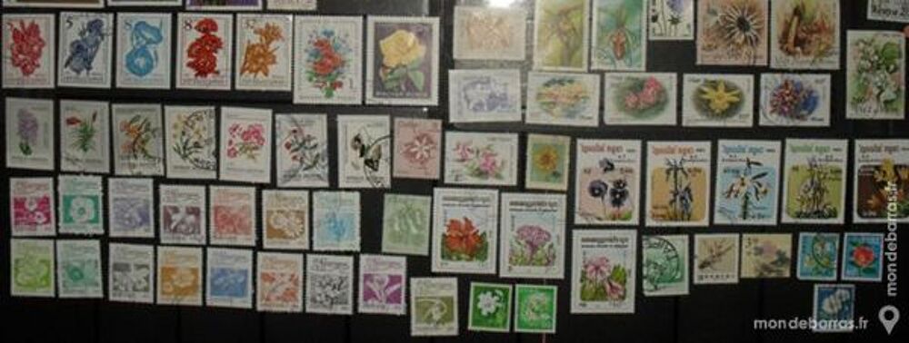 142 timbres sur le th&egrave;me des Fleurs 