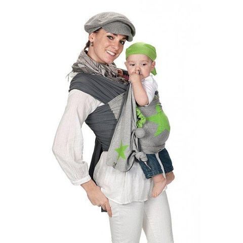 Echarpe de portage Grise/Vert anis by Kay 50 Oullins (69)