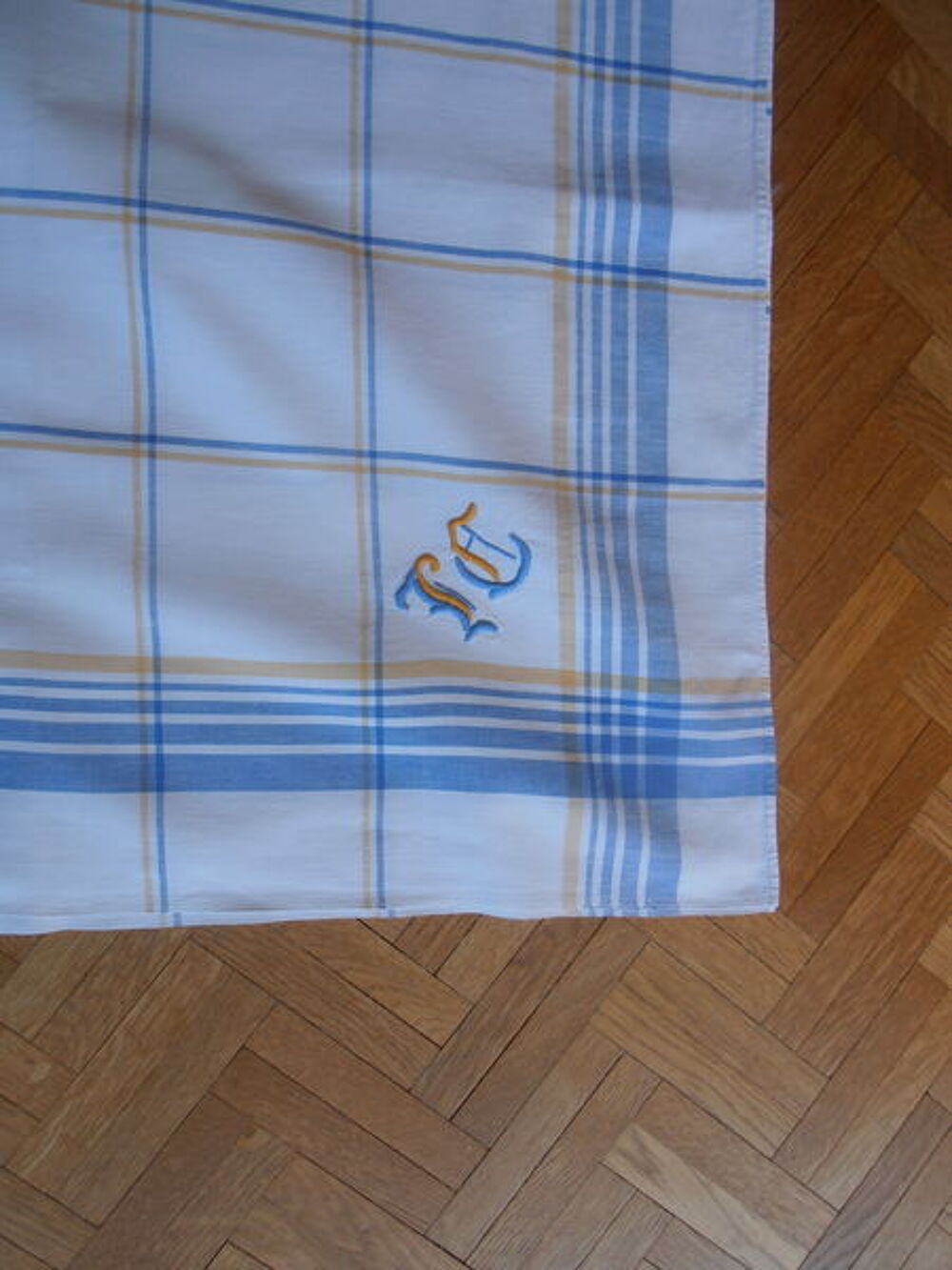 Nappe carreaux orange et bleus (79) Cuisine