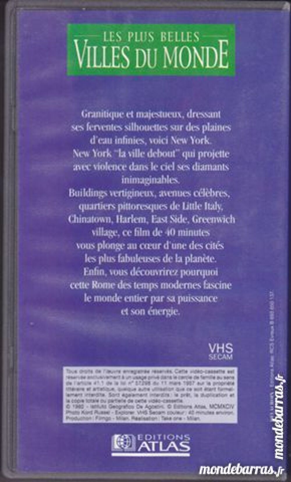 New York _les plus belles villes du monde VHS DVD et blu-ray
