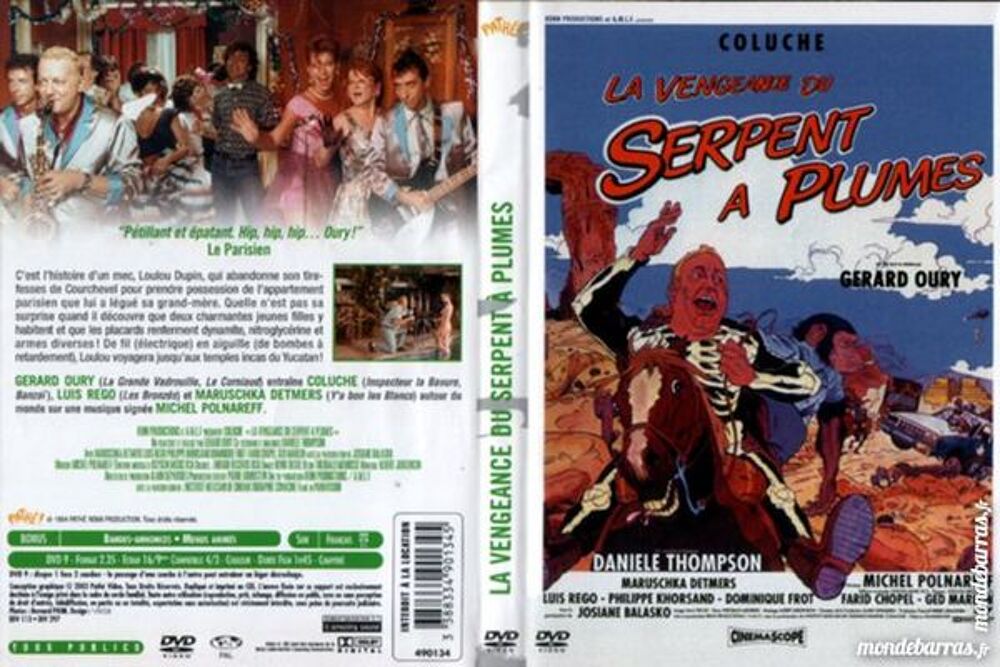 DVD LA VENGEANCE DU SERPENT A PLUMES - Coluche DVD et blu-ray