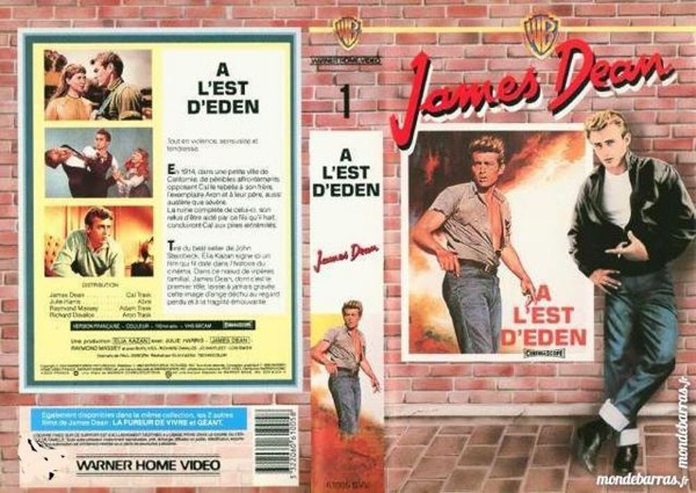 K7 VIDEO JAMES DEAN A L'EST D'EDEN DVD et blu-ray