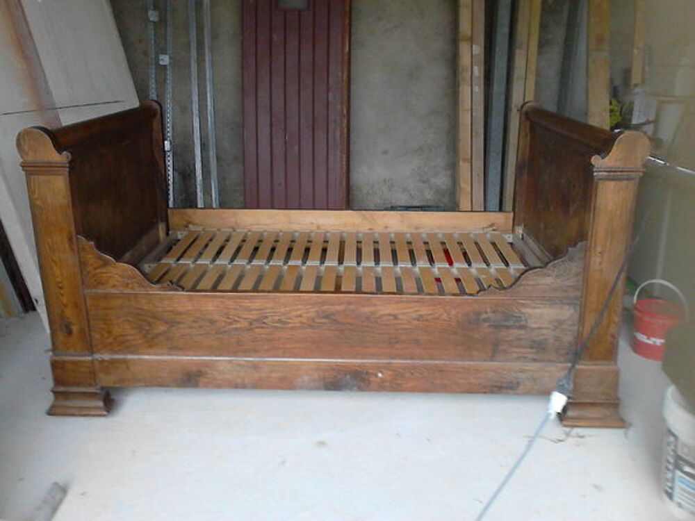 lit rouleau bois ancien Meubles