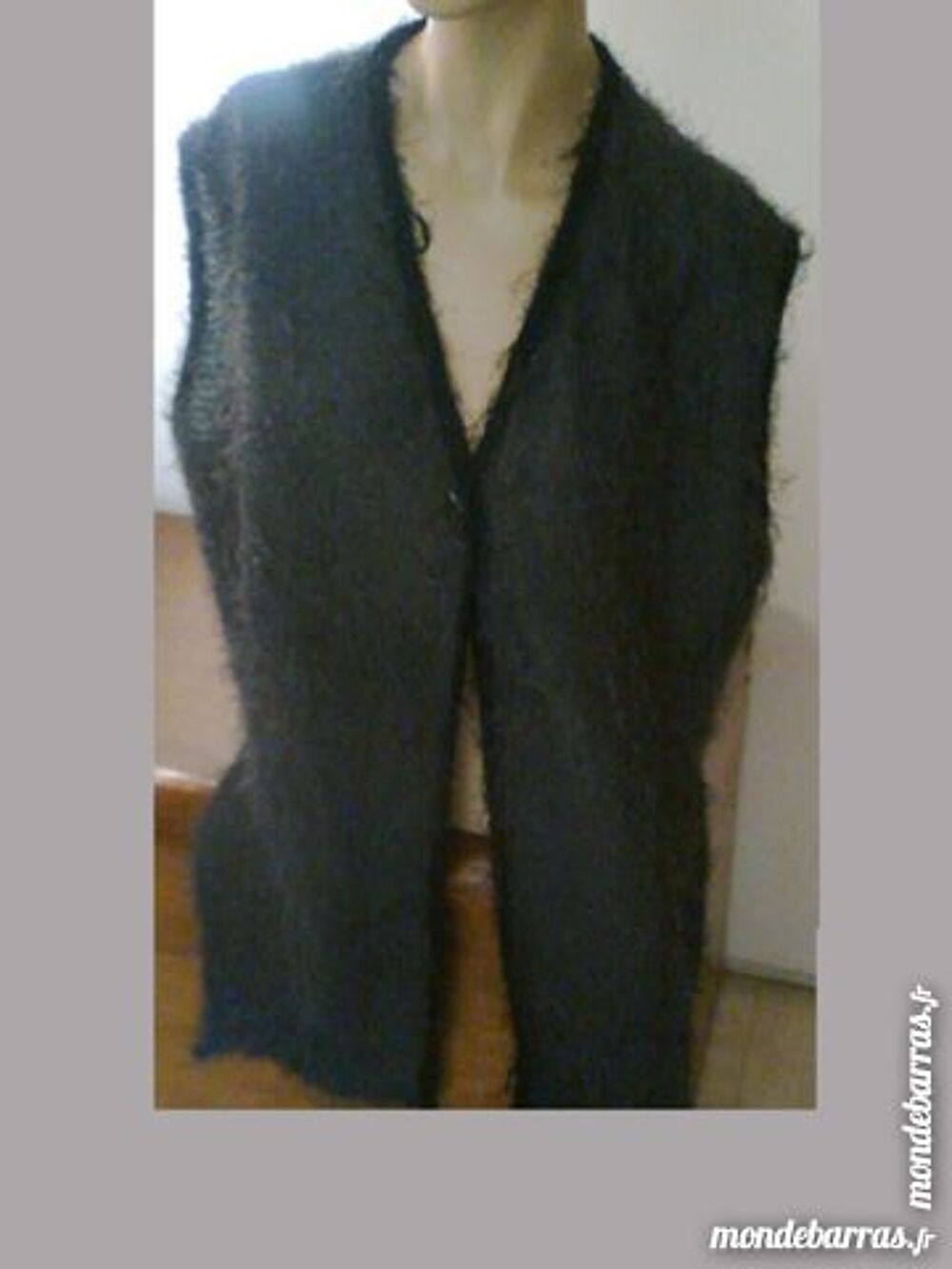 long gilet gris - 44 , sac &agrave; main -zoe Vêtements