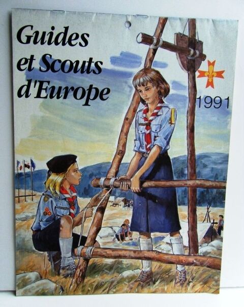 CALENDRIER 1991 GUIDES & SCOUTS D'EUROPE 12 La Celle-sur-Morin (77)