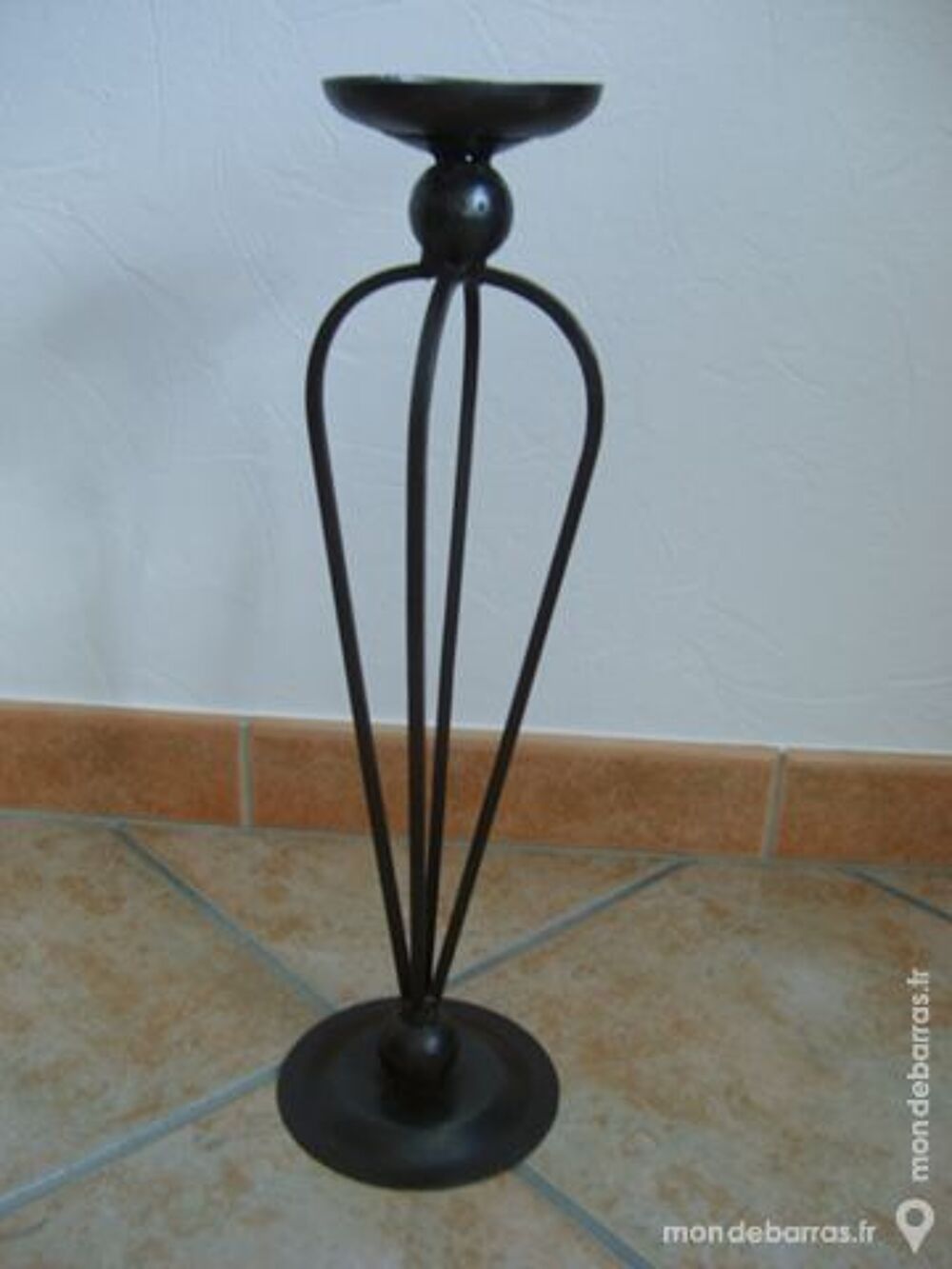 Haut bougeoir en fer forg&eacute; Décoration