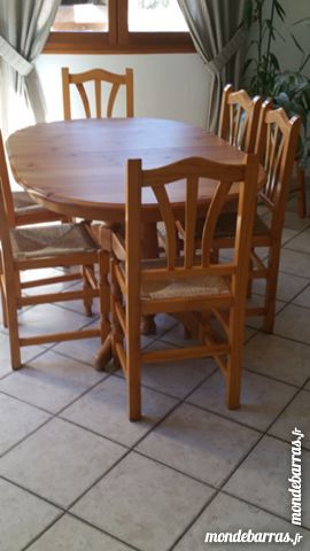table ovale en pin massif Meubles