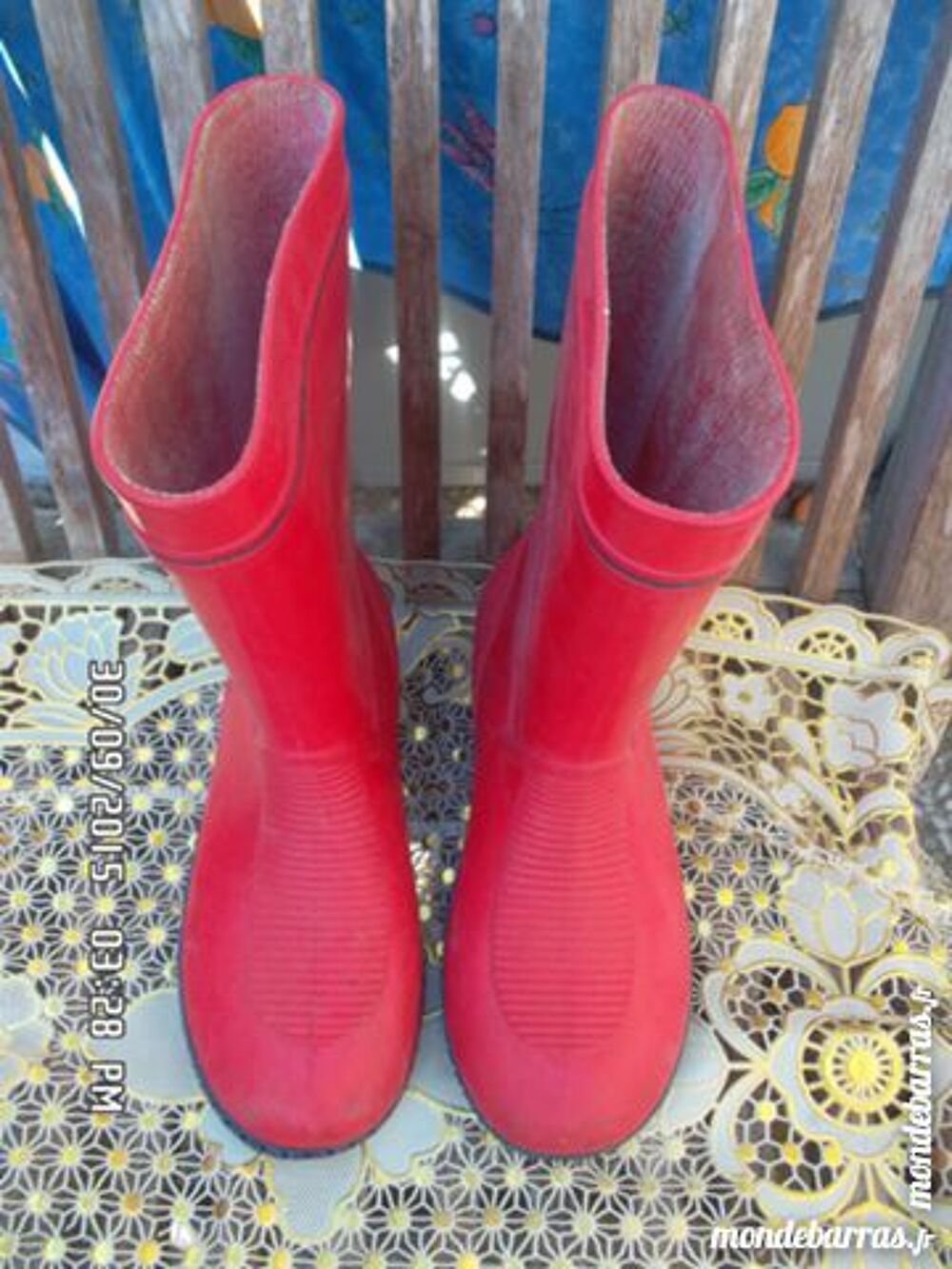bottes en caoutchouc rouges Chaussures