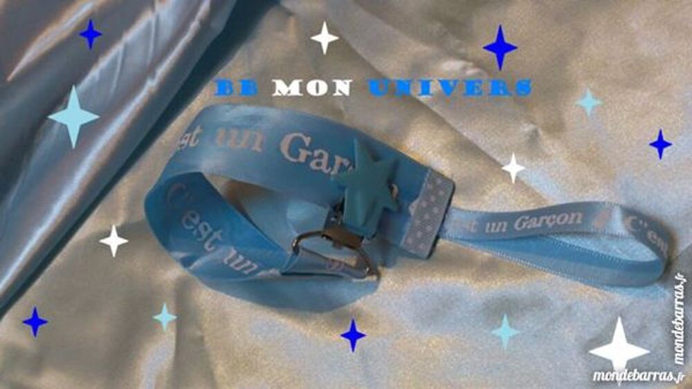 ATTACHE TETINE GARCON ET MIXTE ET ATTACHE SERVIETT Puériculture