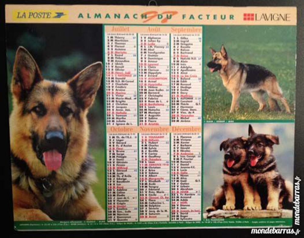 Calendrier Almanach 1997 - original 