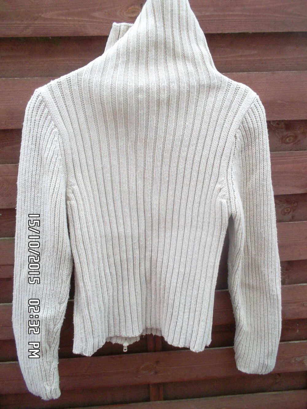 GILET ECRU T.2*JUSTE 3E*KIKI60230 Vêtements
