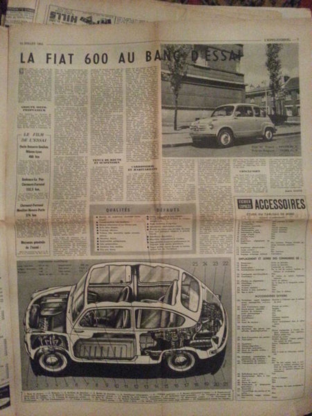 auto journal fiat 600 15 juillet 1955 