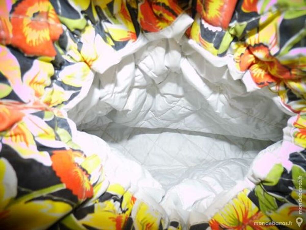 Ancien et authentique sac vintage fleuri ann&eacute;es 70 Maroquinerie