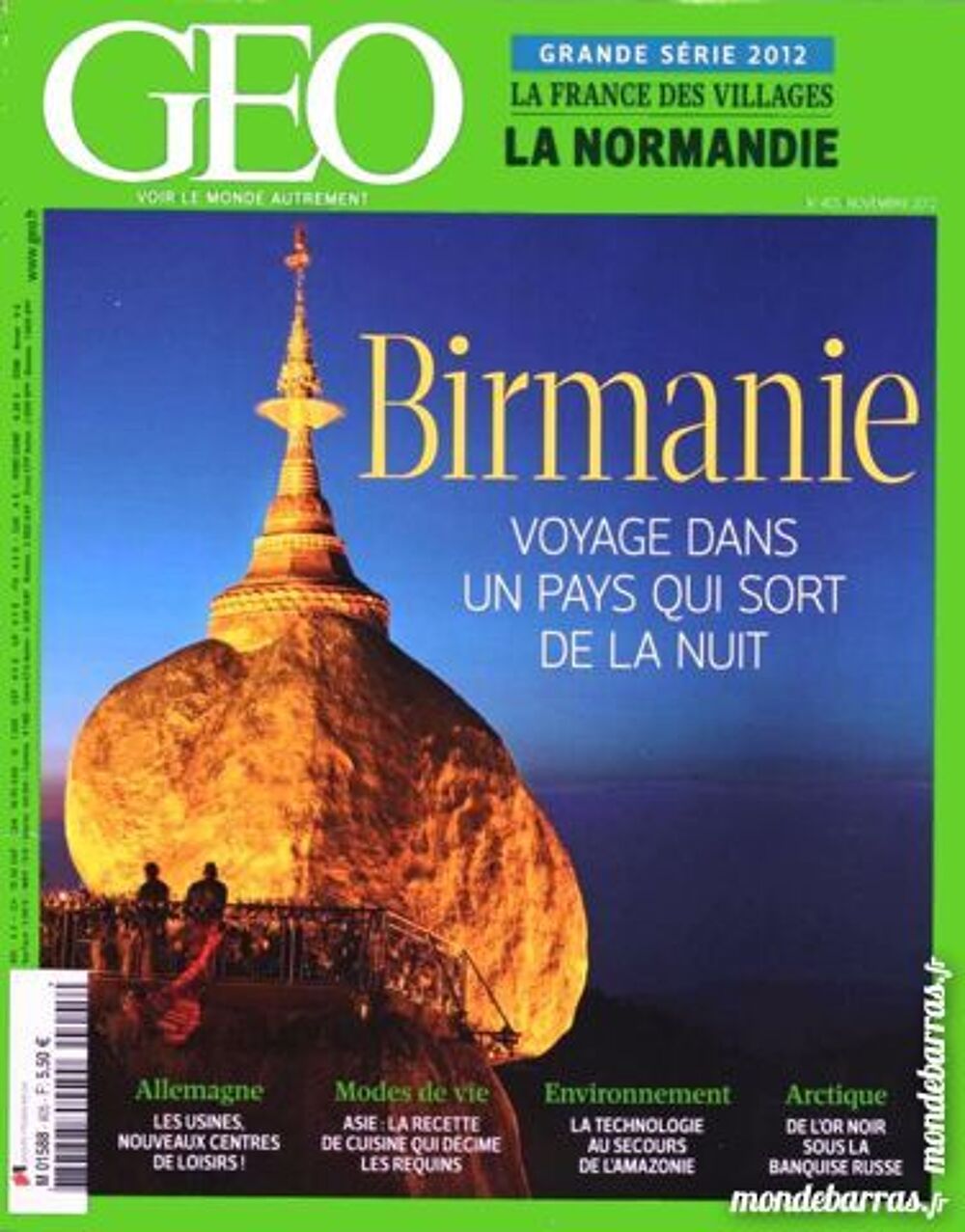 BIRMANIE - GEO - PAGAN - RANGUN / prixportcompris Livres et BD
