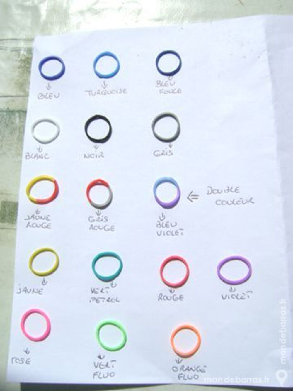 Bracelets et bagues rainbow loom Bijoux et montres