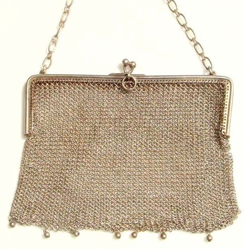 ANCIENNE BOURSE GRAND SAC EN ARGENT AUMONIERE 90 Nice (06)