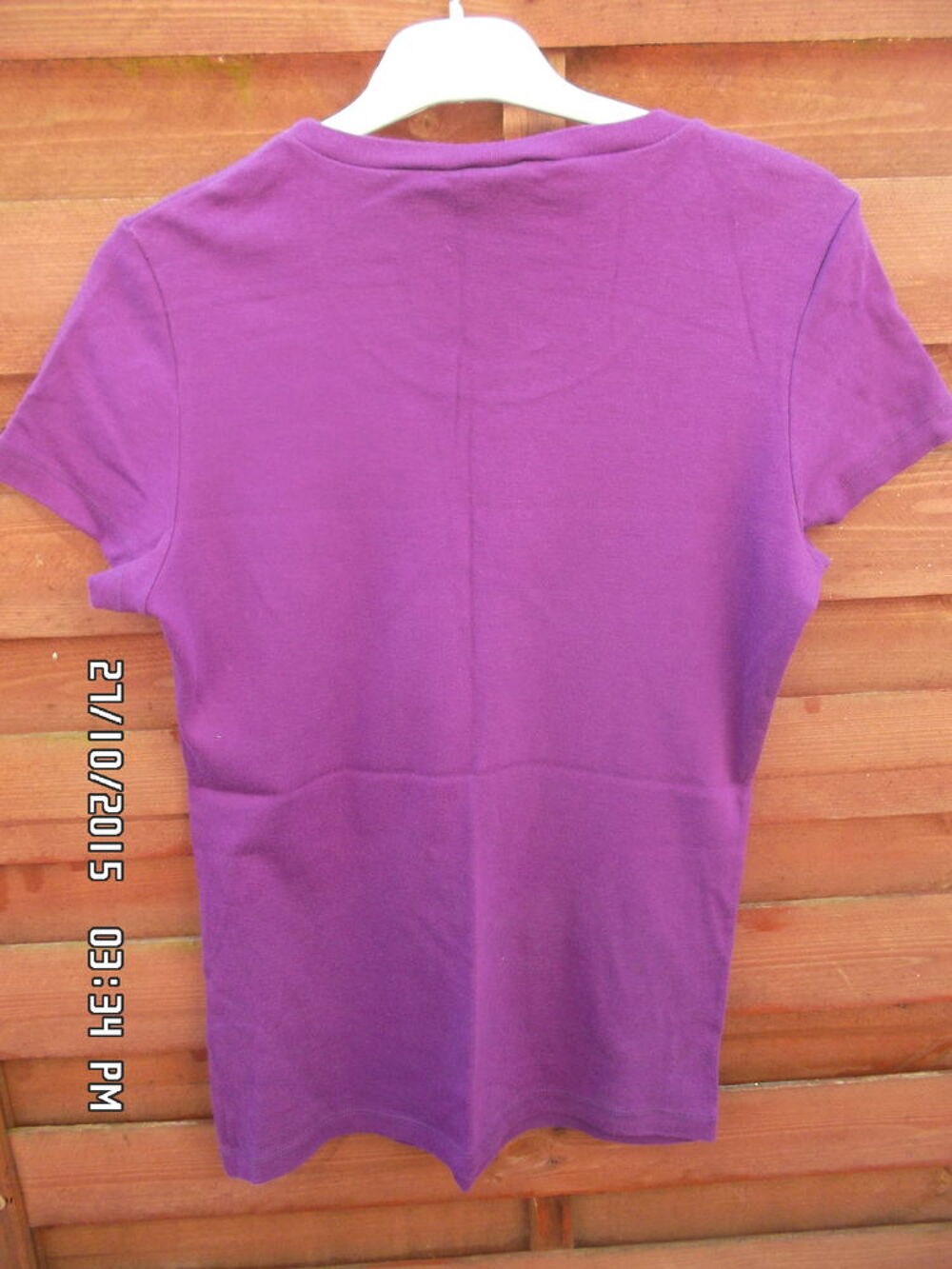 TEE SHIRT VIOLET TETE DE MORT*JUSTE 3E*KIKI60230 Vêtements