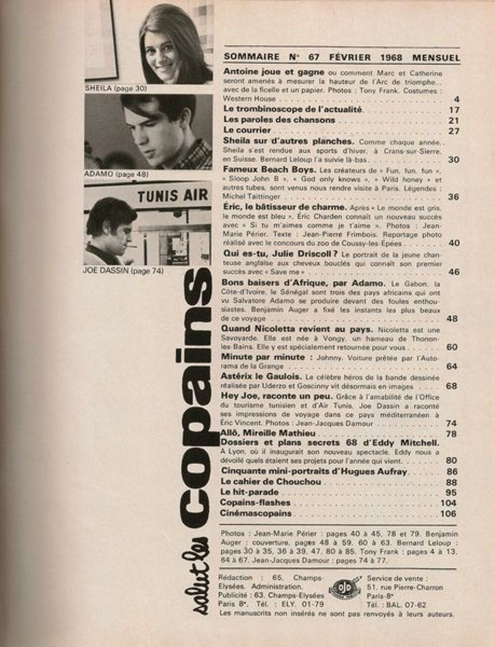 Salut les copains n&deg; 67 CD et vinyles