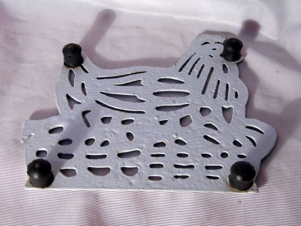 DESSOUS PLAT POULE BLANCHE PANIER VINTAGE RETRO Décoration