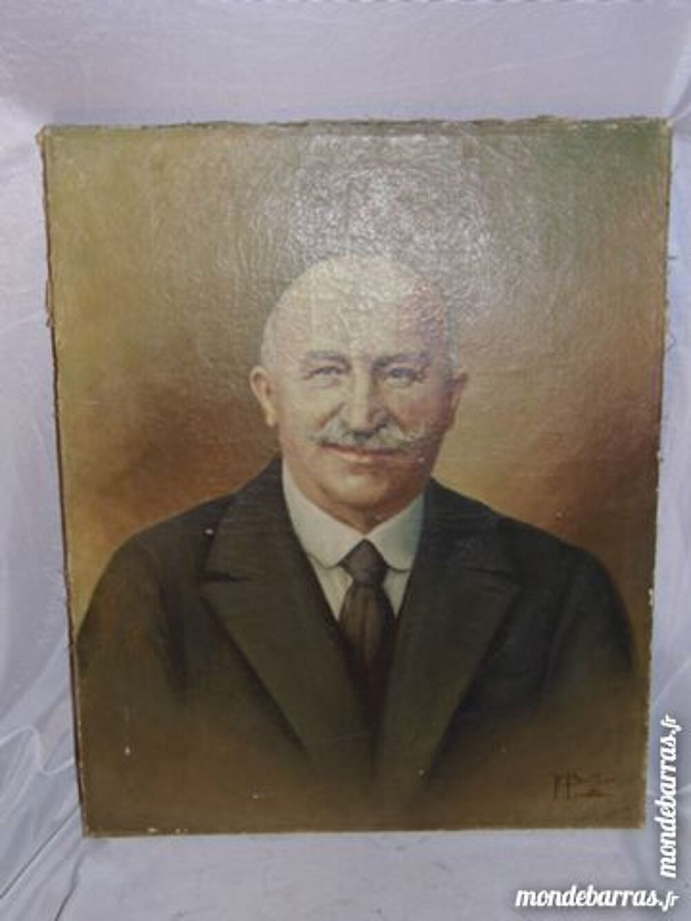 Ancien et authentique tableau peinture &agrave; l'huile Meubles