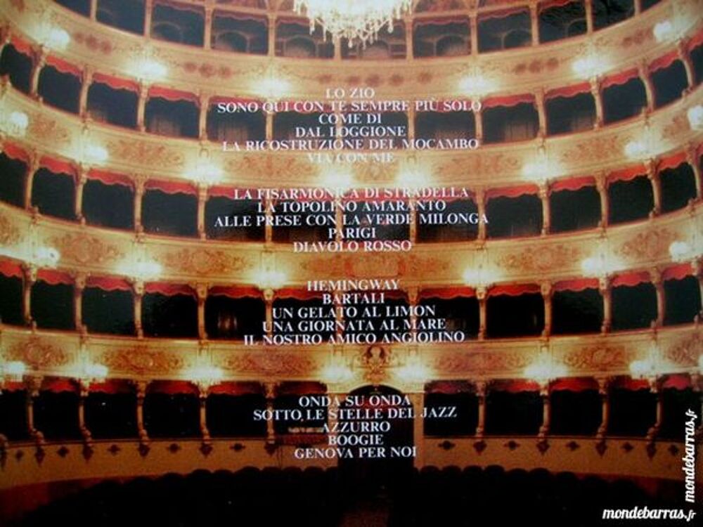 DOUBLE 33 TOURS PAOLO CONTE Concerti CD et vinyles