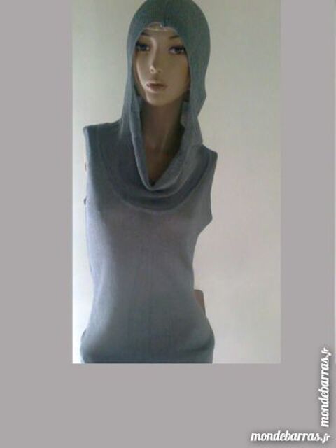 pull trs long argent avec capuche - zoe 5 Martigues (13)