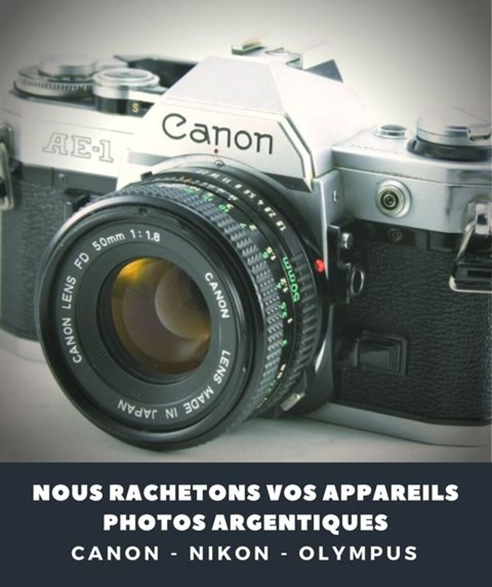 Ach&egrave;te appareils photos argentiques CANON / NIKON /OLY Photos/Video/TV