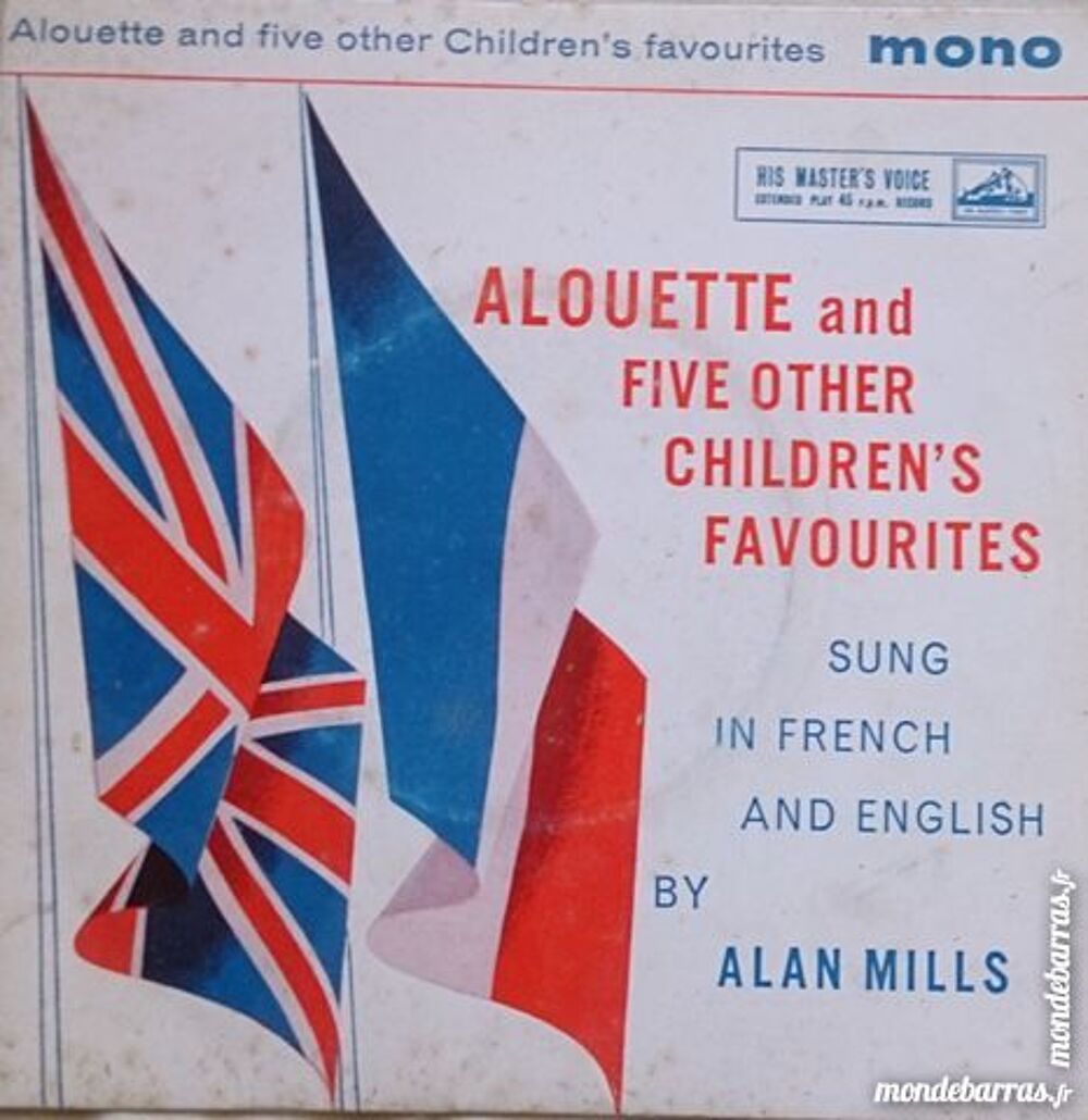 Vinyle 45T Alouette et cinq autres chansons Enfant CD et vinyles