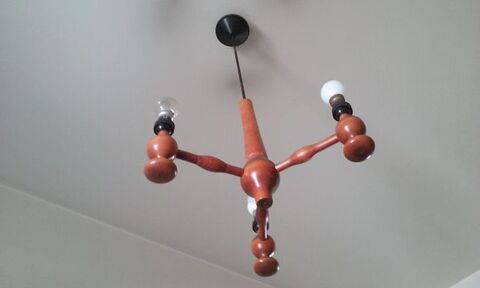 Lustre en bois 3 branches 25 Charenton-le-Pont (94)