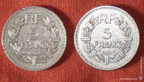 5 Francs de type LAVRILLIER de 1933 et 1935. 12 Montreuil (93)