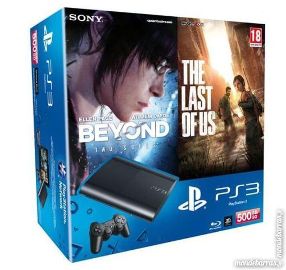 PS3 500 Go Noire + Beyond Two Souls + The Last of Consoles et jeux vidéos