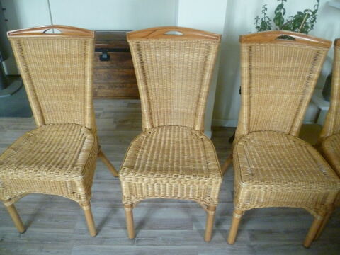 6 chaises en rotin  prix mini 90 Darntal (76)