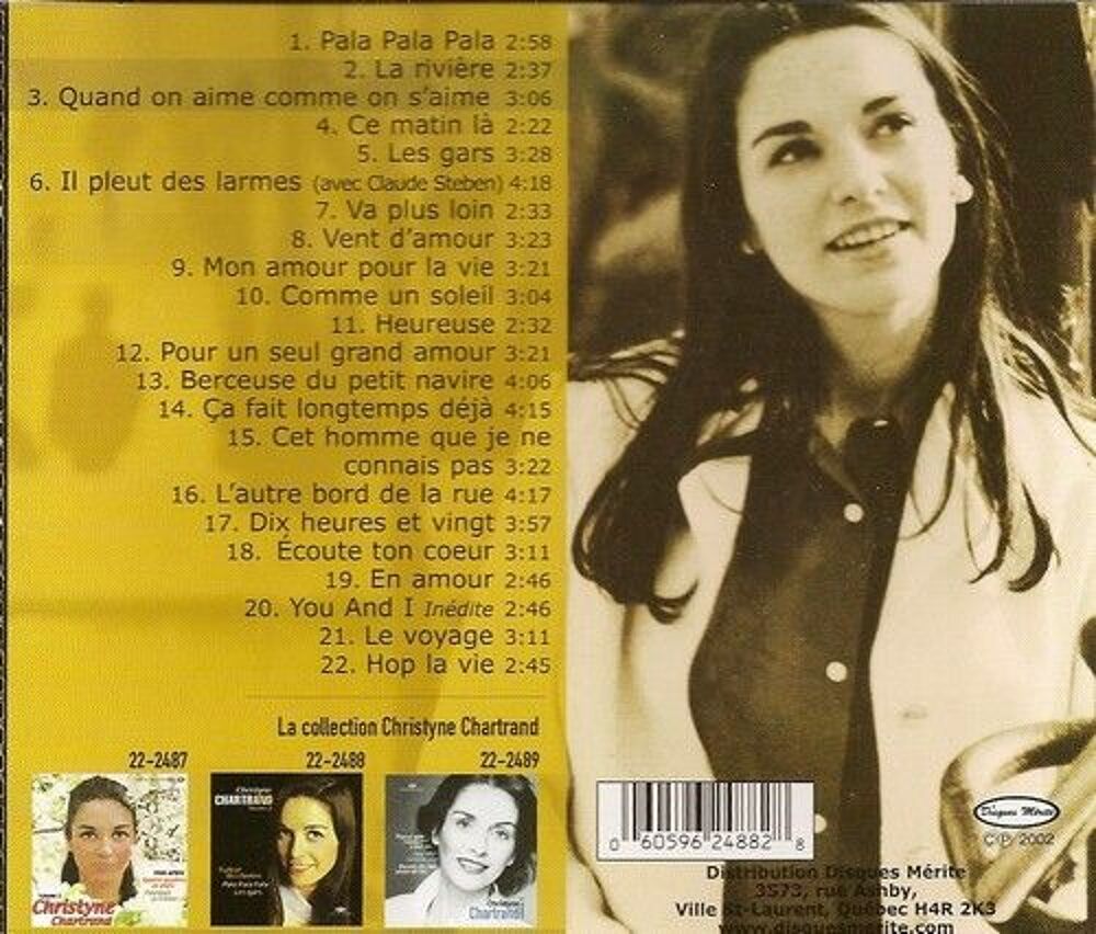 Christyne Chartrand Vol 2 CD et vinyles