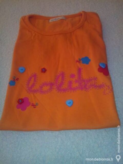 Tee- shirt - orange - fille 4 Pont-Pan (35)