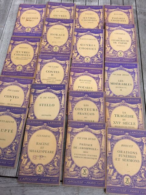 19 Classiques Larousse 1933/1952 Ronsard Voltaire 20 Gif-sur-Yvette (91)