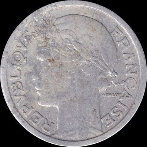 Gouvernement provisoire, 2 francs 1945B 8 Couzeix (87)