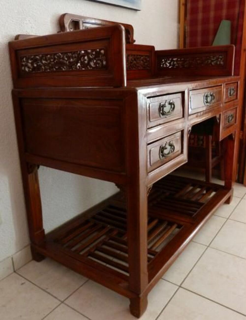 Bureau ancien chinois bois massif Meubles