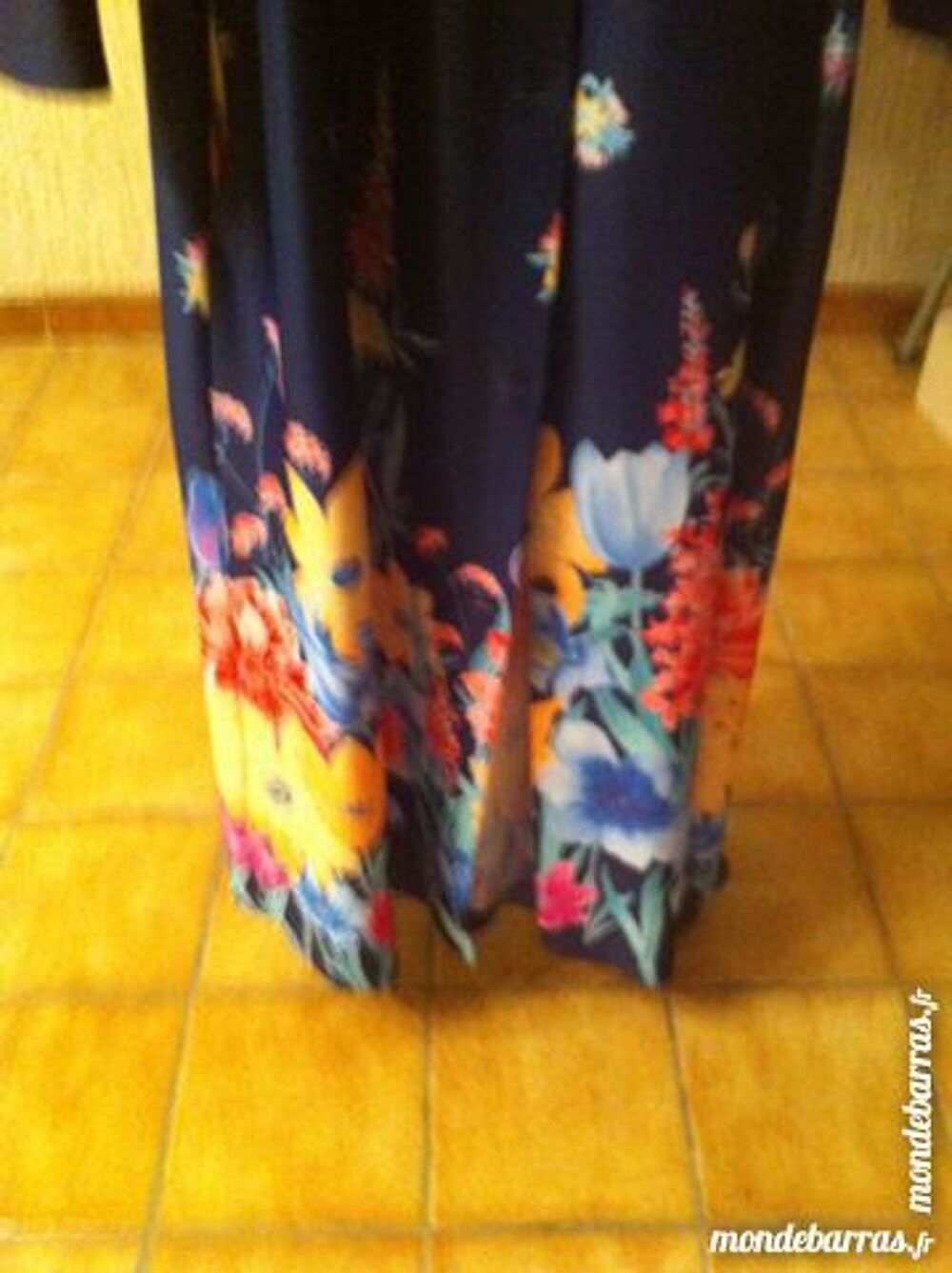 robe de chambre bleu marine en satin Vêtements