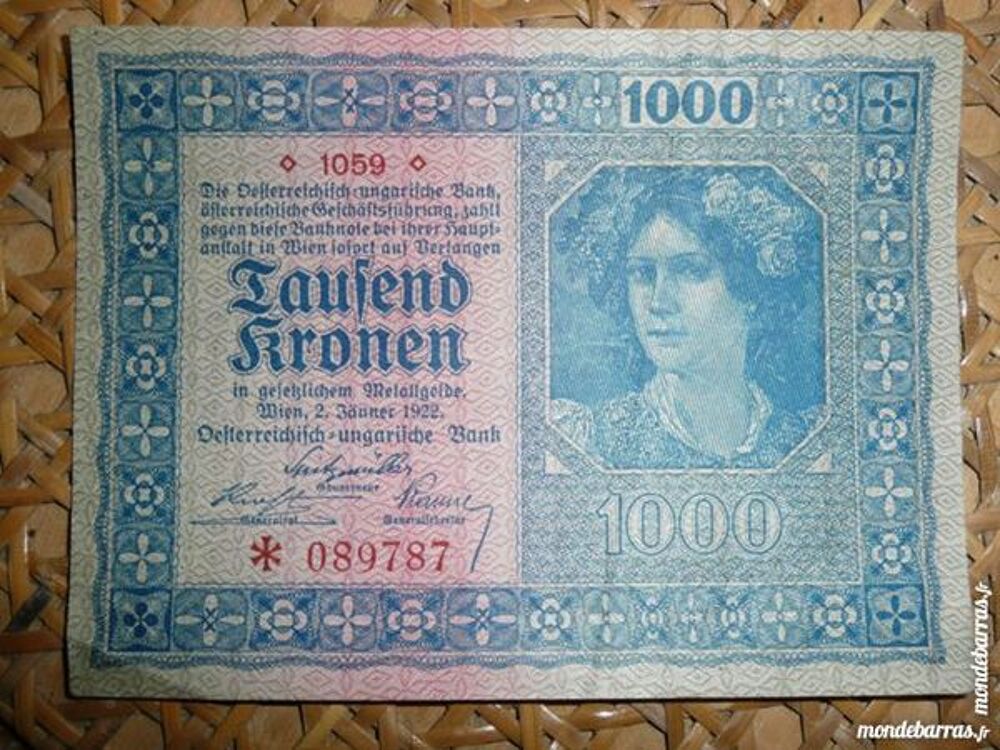 Billet 1000 Tausend Kronen 1922 