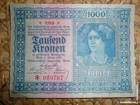 Billet 1000 Tausend Kronen 1922 6 Bordeaux (33)