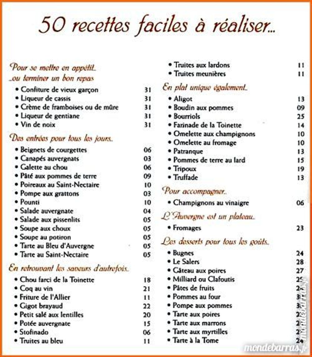 LA CUISINE D'AUVERGNE / les-livres-de-jac Livres et BD