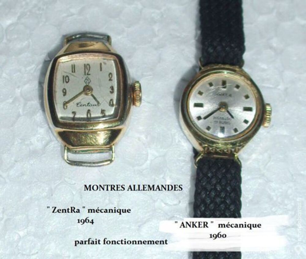 2 montres de collection/an.1960 Bijoux et montres