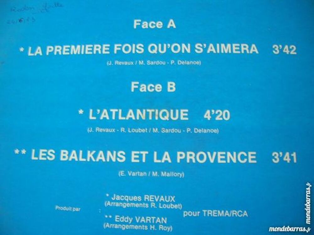 MAXI 45 T VARTAN SARDOU La 1&egrave;re fois qu'on s'aimer CD et vinyles