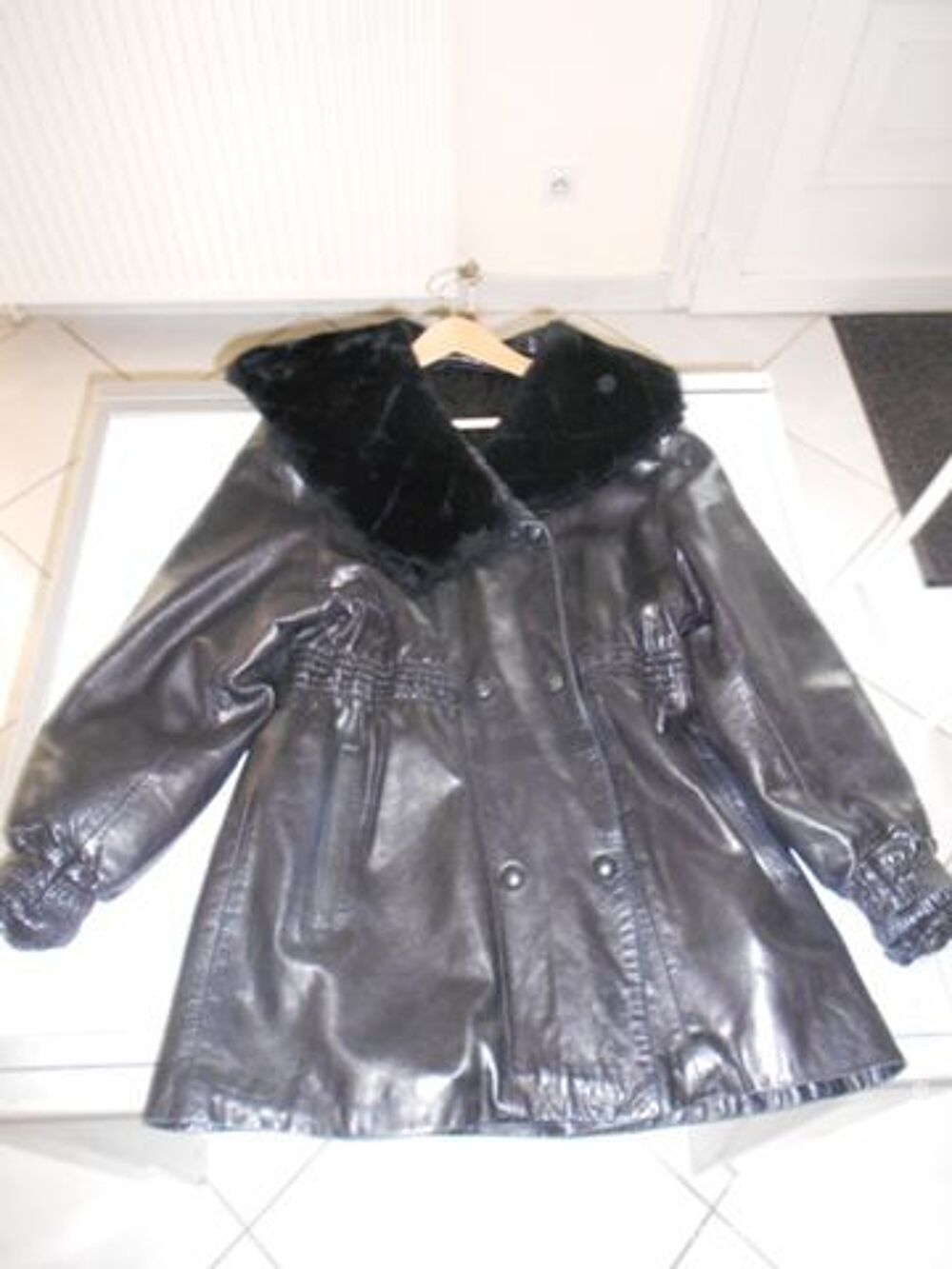 manteau 3/4 cuir et fourrure Vêtements