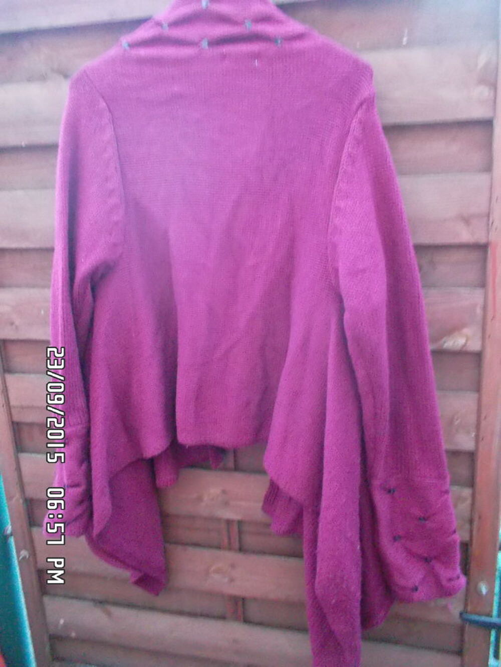 GILET PRUNE T.46-48*JUSTE 5E*KIKI60230 Vêtements