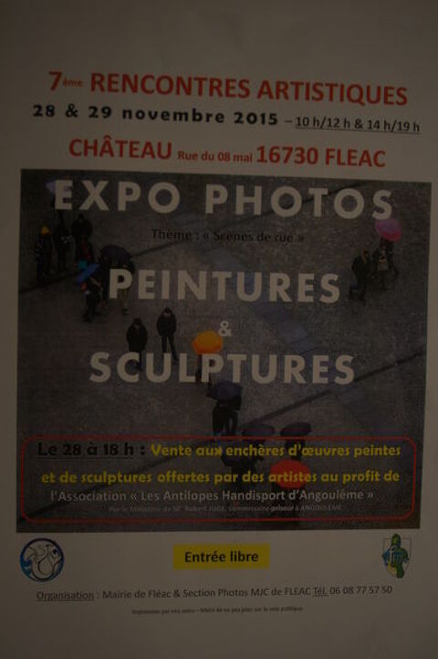 7ème RENCONTRES ARTISTIQUES de FLEAC
28 et 29 novembre 2015 Fléac (16)