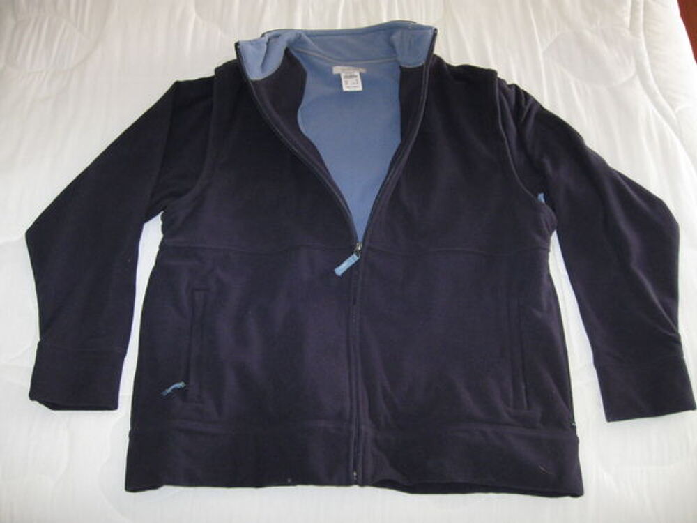Veste Polaire bleu, manche d&eacute;tachables gilet Sports